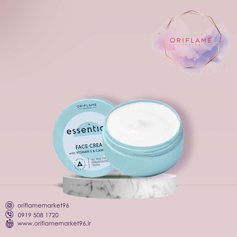 کرم صورت اسنشیالز حاوی ویتامین E و روغن کانولا