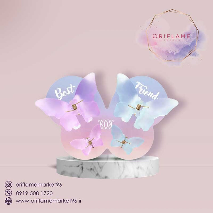 ست گیره موی پروانهای مدل Best Friend