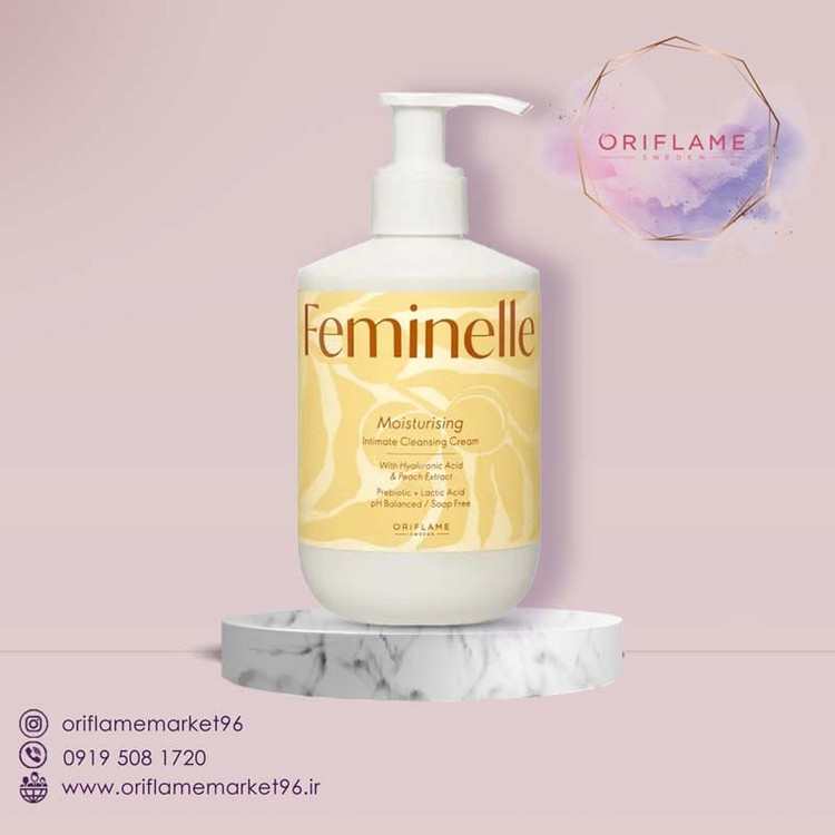 کرم شوینده مرطوبکننده فمینل برای ناحیه تناسلی، با اسید هیالورونیک و عصاره هلو